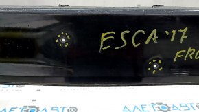 Front bumper bare Ford Escape MK3 17-19 rest, for parking sensors, black, cracks in fasteners, scratches, non-standard holes