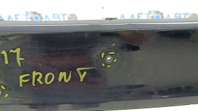 Front bumper bare Ford Escape MK3 17-19 rest, for parking sensors, black, cracks in fasteners, scratches, non-standard holes
