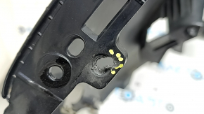 Front bumper bare Ford Escape MK3 17-19 rest, for parking sensors, black, cracks in fasteners, scratches, non-standard holes