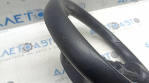 Tesla Model 3 18-23 black leather steering wheel, not heated, scratches, peeled leather