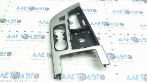 Center console trim for Audi Q7 16-19, aluminum finish