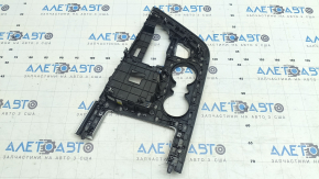 Center console trim for Audi Q7 16-19, aluminum finish
