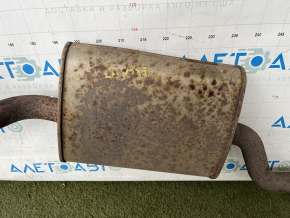 Exhaust pipe assembly with barrel Ford Escape MK3 13-19 with chrome tips, with catalytic converter, rusty, dented