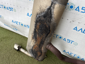Exhaust pipe assembly with barrel Ford Escape MK3 13-19 with chrome tips, with catalytic converter, rusty, dented