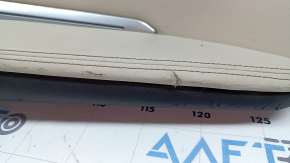 BMW X7 G07 19-25 Black rear right arch trim, with Elfenbein-Weiss insert, wood insert with molding, scratches, scuffs, burrs on the leather