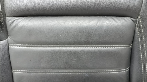 Rear seat cushion, 2nd row, left, Ford Escape MK3 13-19, black leather, wrinkled, needs cleaning