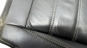 Rear seat cushion, 2nd row, right, Ford Escape MK3 13-19, black leather, dented, needs cleaning, scratches