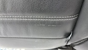 Back of the rear row of seats, 2nd row, left, Ford Escape MK3 13-19, black leather, with belt and armrest, dented, worn, needs cleaning