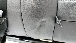 Back of the rear row of seats, 2nd row, left, Ford Escape MK3 13-19, black leather, with belt and armrest, dented, worn, needs cleaning