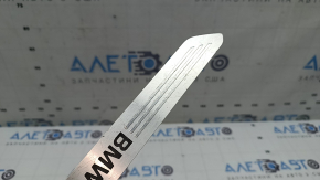 Front left door sill insert BMW X7 G07 19-26 chrome with backlight, individual, scratches, bump