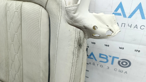 BMW X7 G07 19-22 passenger seat cushion upholstery, Elfenbein-Weiss leather, Comfort, heated, with blower fans, dry-cleanable, worn leather