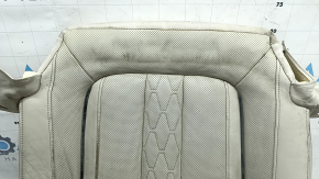 BMW X7 G07 19-22 passenger seat cushion upholstery, Elfenbein-Weiss leather, Comfort, heated, with blower fans, dry-cleanable, worn leather