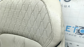 BMW X7 G07 19-22 driver's seat back upholstery, Elfenbein-Weiss leather, Comfort, heated, with blower fans, dry-cleanable, worn leather
