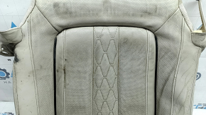 Driver's seat cushion upholstery BMW X7 G07 19-25 Elfenbein-Weiss leather, Comfort, heated, with blower fans, dry-cleanable, cracked leather
