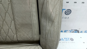 Driver's seat cushion upholstery BMW X7 G07 19-25 Elfenbein-Weiss leather, Comfort, heated, with blower fans, dry-cleanable, cracked leather