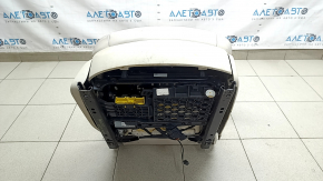 Seat 2nd row right BMW X7 G07 19-25 with airbag, electric, heated, for 6 seats, Vernasca leather, Elfenbein-Weiss, for dry cleaning, tears in the rear lower trim
