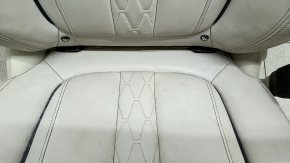 Seat 2nd row right BMW X7 G07 19-25 with airbag, electric, heated, for 6 seats, Vernasca leather, Elfenbein-Weiss, for dry cleaning, tears in the rear lower trim