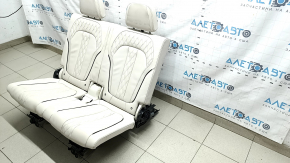 Rear row of seats 3rd row BMW X7 G07 19-22 electric, heated, for 6 seats, Elfenbein-Weiss leather, Comfort, dry-cleanable, torn seat belt latch lining
