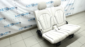 Rear row of seats 3rd row BMW X7 G07 19-22 electric, heated, for 6 seats, Elfenbein-Weiss leather, Comfort, dry-cleanable, torn seat belt latch lining