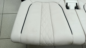 Rear row of seats 3rd row BMW X7 G07 19-22 electric, heated, for 6 seats, Elfenbein-Weiss leather, Comfort, dry-cleanable, torn seat belt latch lining
