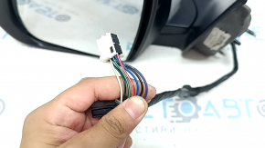 Left side mirror assembly Jeep Cherokee KL 14-23 7+7 pins, BSM, heated, backlight, turn signal, white, paint chips