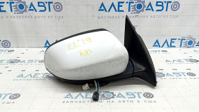 Right side mirror assembly Jeep Cherokee KL 14-23 7+7 pins, BSM, heated, backlight, turn signal, white, paint chips
