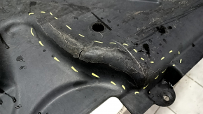 Rear left underbody protection Mercedes X167 GLS 20-26 cracks, breaks