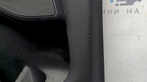 Door trim, rear left card, BMW X7 G07 19-22, under the curtain, black Schwarz leather, wood insert, with a handle, armrest and insert, Elfenbein-Weiss leather, scratches, dry cleaning, tears