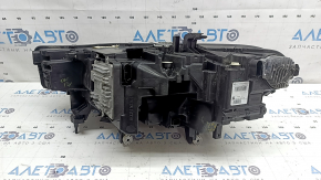 Front right headlight complete BMW X7 G07 19-22 LED with bracket and seal, for polishing, yellow LED