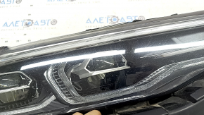 Front right headlight complete BMW X7 G07 19-22 LED with bracket and seal, for polishing, yellow LED