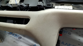 Front dashboard with AIRBAG BMW X7 G07 19-22 for projection, black and beige Merino leather, schwarz/weiss, dry-cleanable