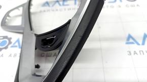 BMW X7 G07 19-26 steering wheel cover for heated steering wheel and driving assist, chrome with black leather, scratches