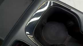 Chevrolet Equinox EV 24-26 center console trim with cup holders, black, minor scratches on chrome