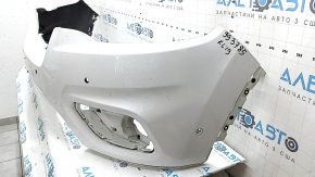 Bare front bumper, upper part, Jeep Cherokee KL 19-23, for 6 parking sensors, white, worn, non-standard holes
