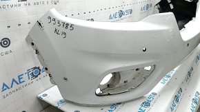 Bare front bumper, upper part, Jeep Cherokee KL 19-23, for 6 parking sensors, white, worn, non-standard holes