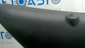 Door trim, rear left, Chevrolet Equinox EV 24-26, black, upper insert, black leather, black rubber armrest, chrome handle, with backlight, without buttons and wiring, scratches