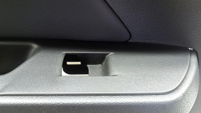 Door trim, rear left, Chevrolet Equinox EV 24-26, black, upper insert, black leather, black rubber armrest, chrome handle, with backlight, without buttons and wiring, scratches