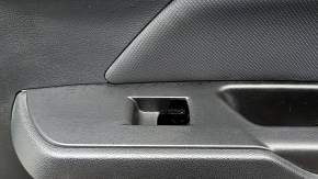Door trim, rear right card, Chevrolet Equinox EV 24-26, black, upper insert, black leather, black rubber armrest, chrome handle, with backlight, without buttons and wiring, scratches