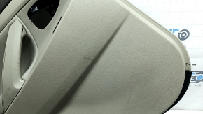 Door trim, rear left card, Toyota Camry v40 07-11, beige with brown, plastic insert, beige leather armrest, with window lift control button, dry-cleanable, plastic has turned white, scuffed