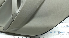 Door trim, rear left card, Toyota Camry v40 07-11, beige with brown, plastic insert, beige leather armrest, with window lift control button, dry-cleanable, plastic has turned white, scuffed