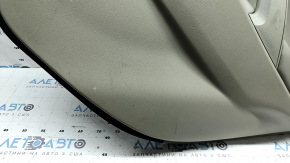 Door trim, rear right card, Toyota Camry v40 07-11, beige with brown, plastic insert, beige leather armrest, dry-cleanable, plastic has turned white, scuffed