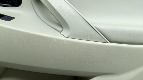 Front right door trim card Toyota Camry v40 07-11 beige with brown, plastic insert, beige leather armrest, dry cleanable, whitened plastic, scratches, swollen seal