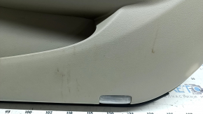 Front right door trim card Toyota Camry v40 07-11 beige with brown, plastic insert, beige leather armrest, dry cleanable, whitened plastic, scratches, swollen seal