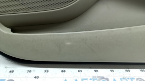 Front right door trim card Toyota Camry v40 07-11 beige with brown, plastic insert, beige leather armrest, dry cleanable, whitened plastic, scratches, swollen seal