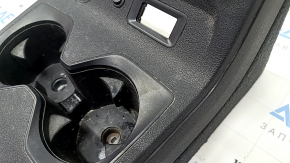 Rear lower center console trim for BMW X7 G07 19-26 Schwarz for 6 seats, with side trims and a cup holder, with a non-standard button, scratches, worn