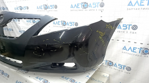 Front bumper bare Toyota Camry v40 07-09 black, worn, non-factory holes, blistered paint, cobweb