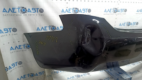 Rear bumper bare Toyota Camry v40 07-11 hybrid, black, scratches, dent, cracks, torn