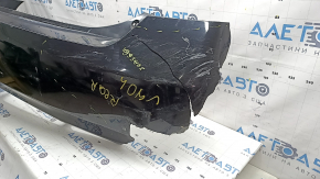 Rear bumper bare Toyota Camry v40 07-11 hybrid, black, scratches, dent, cracks, torn