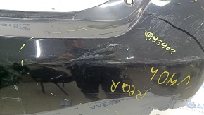 Rear bumper bare Toyota Camry v40 07-11 hybrid, black, scratches, dent, cracks, torn