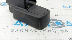The rear left passenger seat runner trim for a Jeep Cherokee KL 14-23 is black, with a plug, scratches, and the plastic has turned white